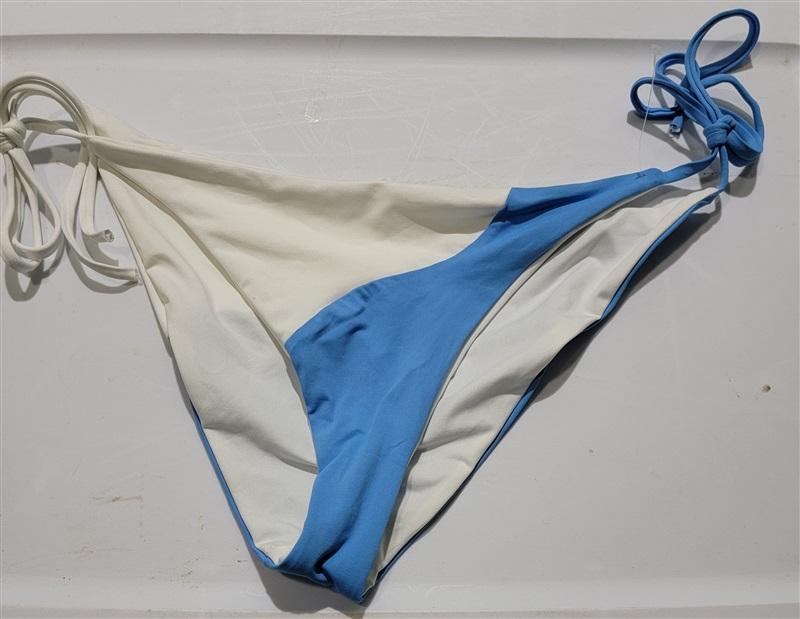 NWOT L*Space XL Dani Blue White Tie Side Bikini Bottom 124122