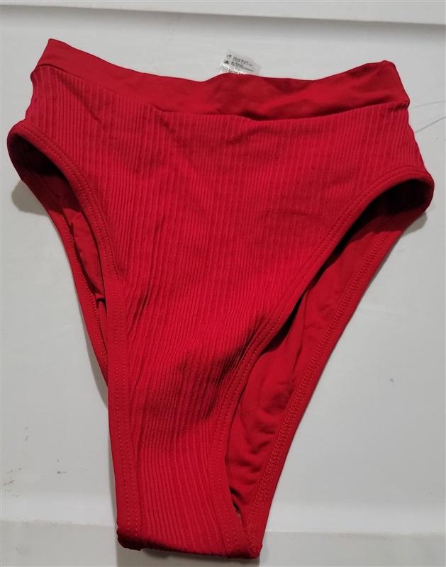 NWT L*Space M Frenchi Bitsy Cut Swim Bottom Bikini Red 124128