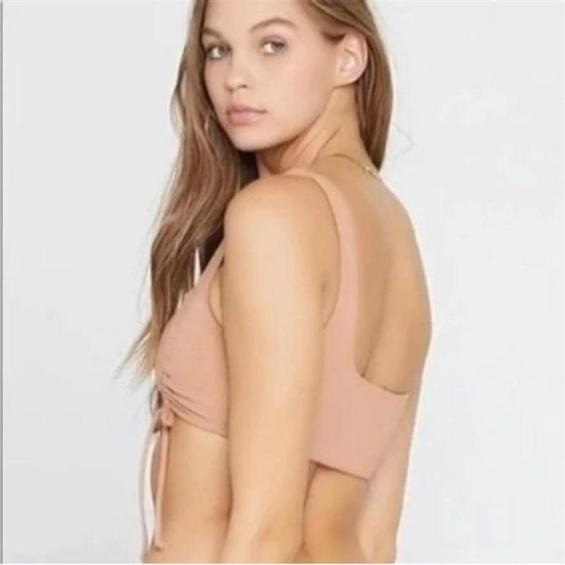NWT L*Space XS Wilder Top Putty Bikini Swim Top 124138