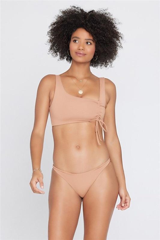 NWT L*Space XS Wilder Top Putty Bikini Swim Top 124138