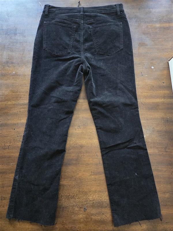 NWOT Pistola 29 Velvet Raw edge Button Fly Jeans Black 124143