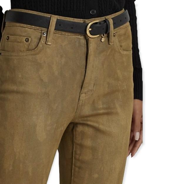 NWT Ralph Lauren 30 10 High-Rise Skinny Ankle Jeans Olive Green 124144