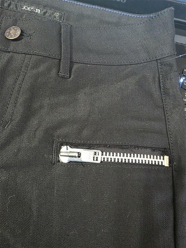 NWOT Joe's 27 Moto Black Jeans Zipper Pockets 124148