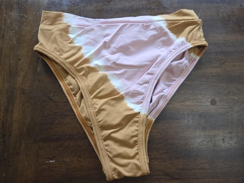 NWOT L*Space S Americana Bitsy Bikini Swim Bottom pink brown 124154