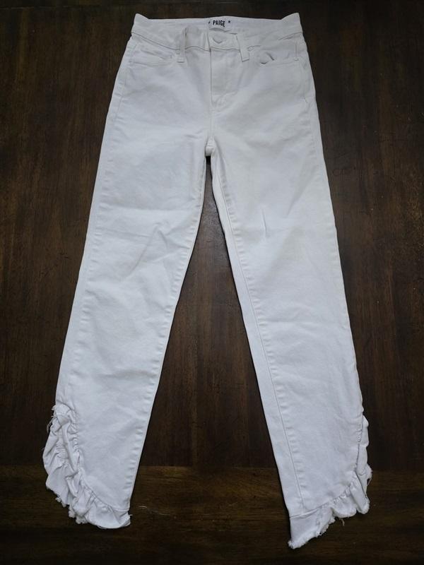 NWOT Paige 25 Hoxton Straight Ankle Skinny Jean White 124188
