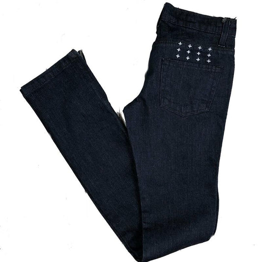 NWT KSUBI 29 DARK WASH SKINNY ANKLE ZIP JEANS 124197
