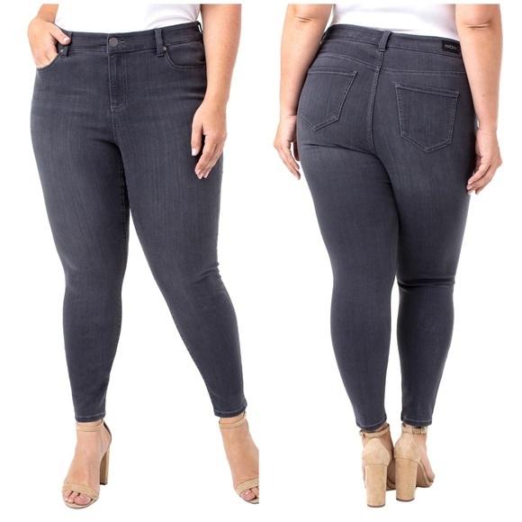 NWT Stitch Fix Liverpool 10 30 Abby The Ankle Skinny Meteorite Wash Gray 124200