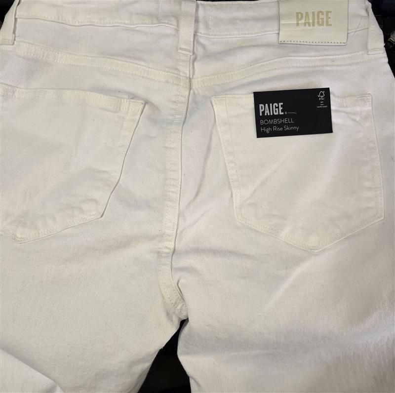 NWTD Paige 26 Bombshell High Rise Skinny Jean White 124201
