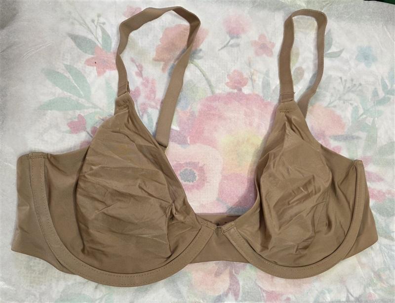 NWOT CUUP 30G The Triangle Underwire Micro Fiber Taupe Bra 124245