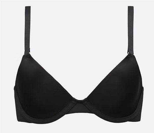 NWOT CUUP 36F The Triangle Underwire Micro Fiber Black Bra 124295