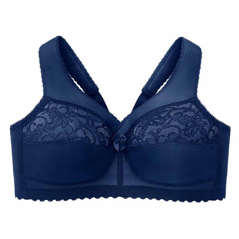 NWOT Glamorise 50D Magic Lift Full Figure Support Bra 1000 Blue 124309