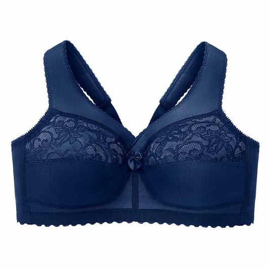 NWOT Glamorise 50D Magic Lift Full Figure Support Bra 1000 Blue 124309