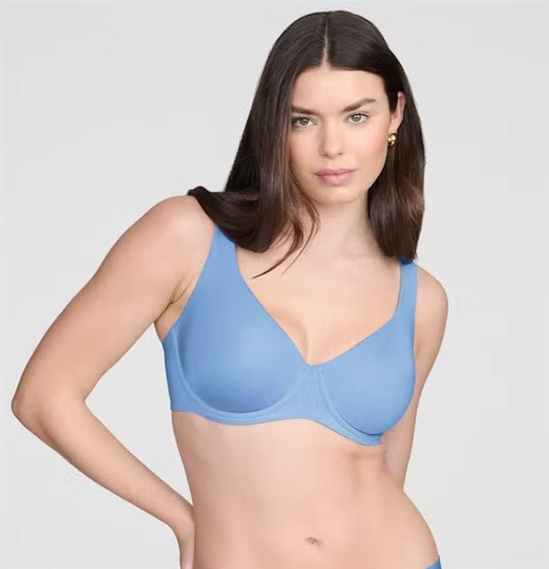 NWOTD CUUP 32H The Scoop Blue Microfiber Undewire Bra 124384