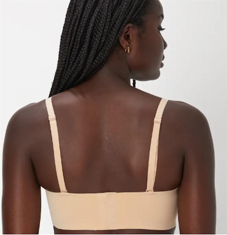 NWOT Maidenform XL Pure Comfort Strapless Wireless Bra DM7685 Beige 124451