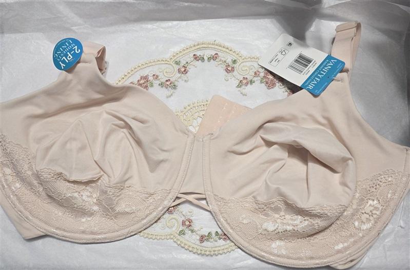 NWT Vanity Fair 44DDD Radiant Back Smoothing Underwire Bra Pink 124474