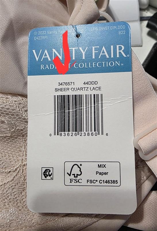 NWT Vanity Fair 44DDD Radiant Back Smoothing Underwire Bra Pink 124474