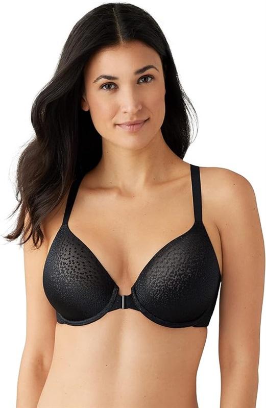 NWT Wacoal 40DDD Back Appeal Front Close Underwire Bra 853403 Black 124490