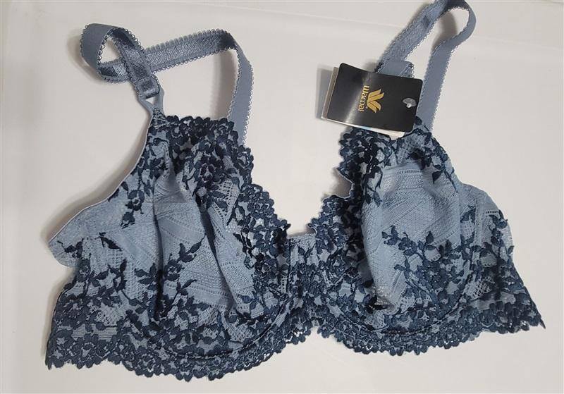 NWT Wacoal 38DD Embrace Lace Blue Underwire Bra 65191 124517