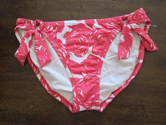 NWOT Robin Piccone Luca M Side-Tie Red Rose Full Bikini Swim Bottom 124524