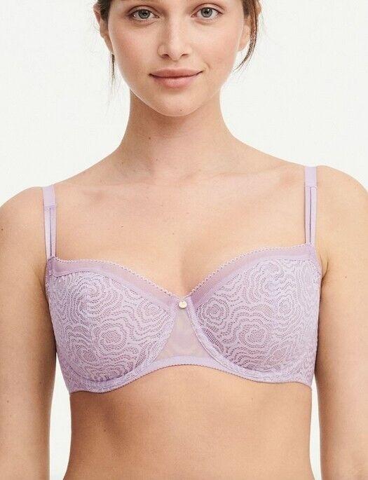 NWT Chantelle 36DDDD C Jolie Demi Bra 13B5 Lilac 124525