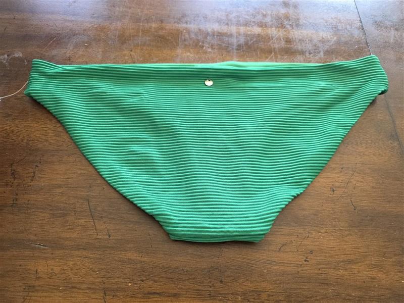 NWOT Seafolly On Vacation 10 USA Green Ribbed Bikini Swim Bottom 124539