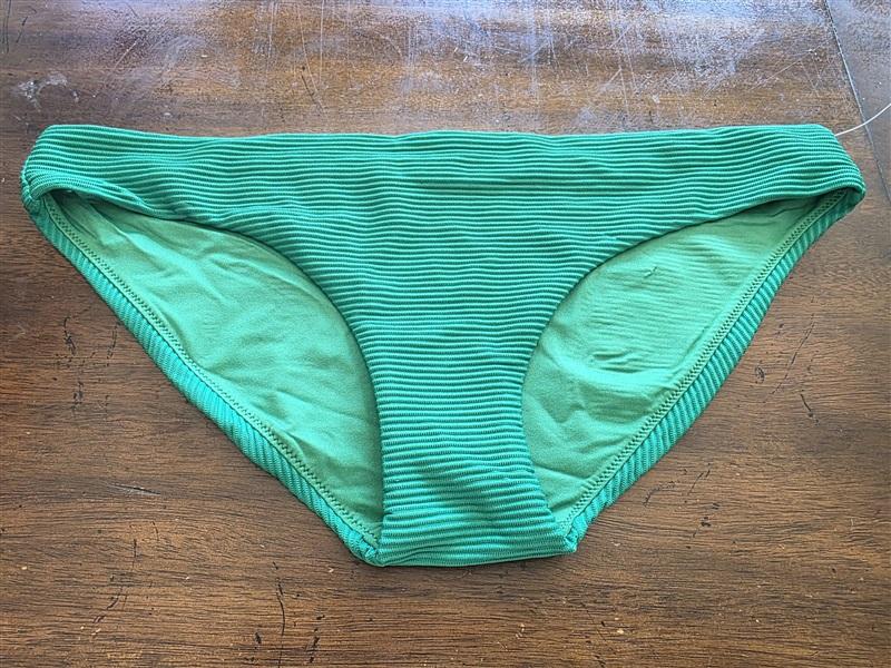 NWOT Seafolly On Vacation 10 USA Green Ribbed Bikini Swim Bottom 124539