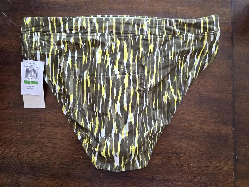 NWT Ella Moss L High Waist Tiger Stripe Swimsuit Bikini Bottom 124535