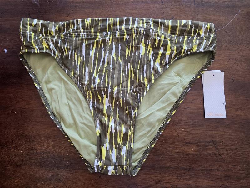 NWT Ella Moss L High Waist Tiger Stripe Swimsuit Bikini Bottom 124535