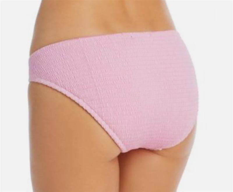 NWT Aqua Swim Champagne Pink XS Ring Ruched Bikini Swim Bottom #124572