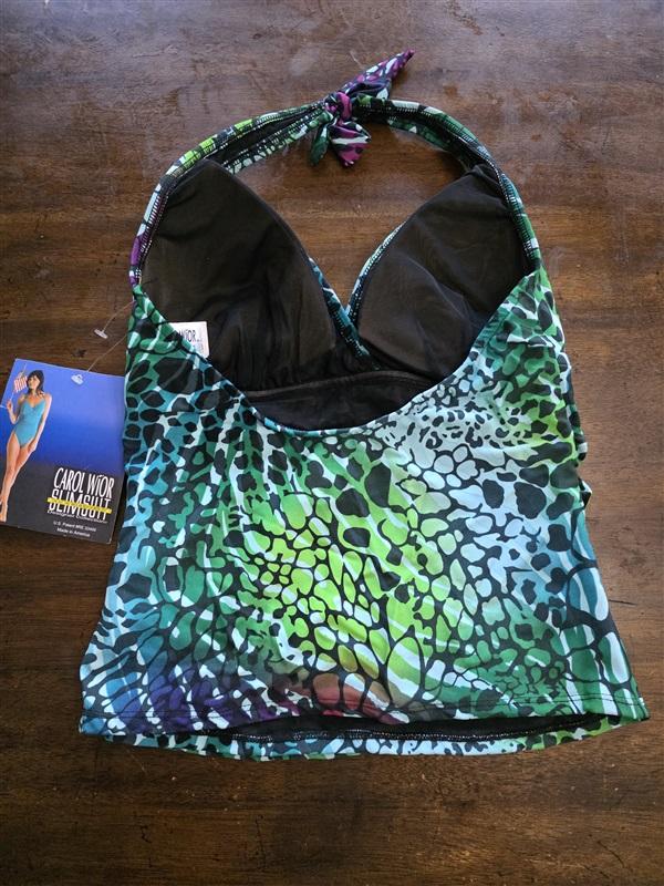 NWT CAROL WIOR 8 SLIMMING SWIMSUIT TANKINI Animal Print 124645