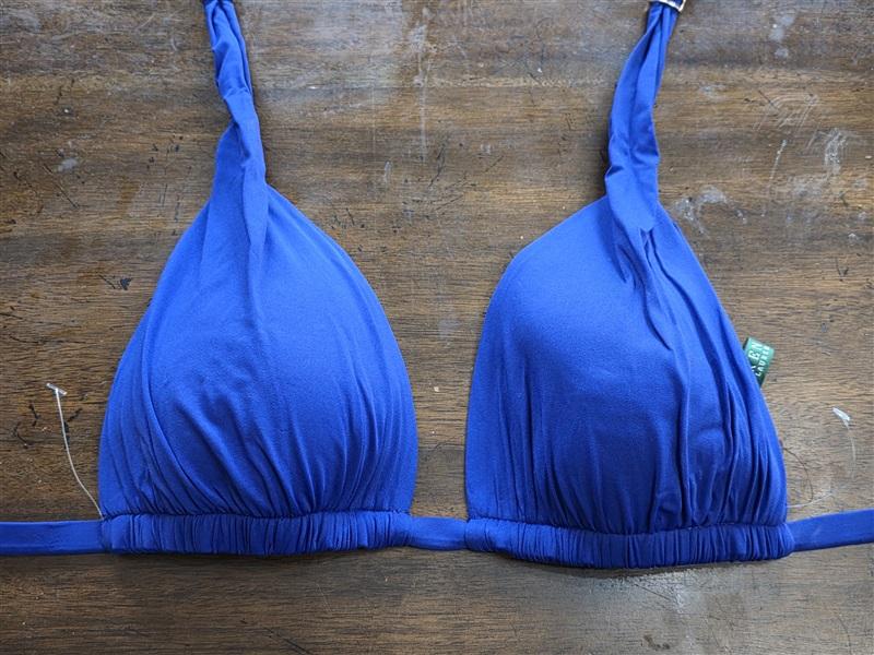 NWOT Ralph Lauren 10 Triangle Halter Bikini Top Blue 124652