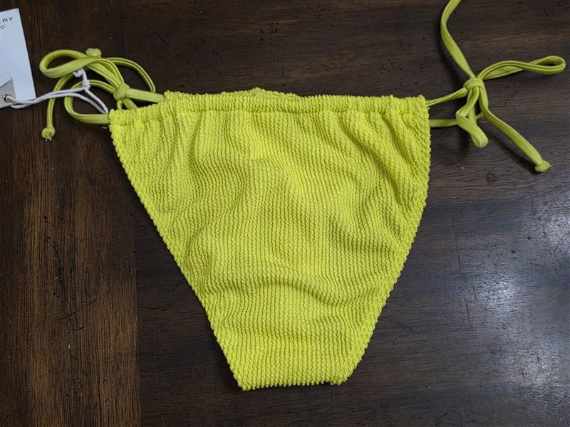 NWT Good American L XL Side Tie Bottom Always Fits Swimsuit Yellow 124657