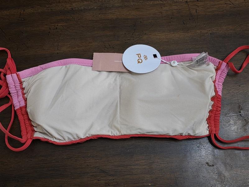 NWT Pilyq Aura Luna D Color Block Bikini Swim Top 124658