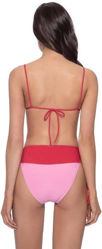 NWT Pilyq Aura Luna D Color Block Bikini Swim Top 124658