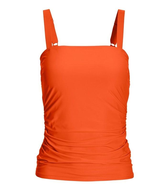 NWT Carmen Marc Valvo XS Boston Proper Square Neck Tankini Top Arab Spice 124659