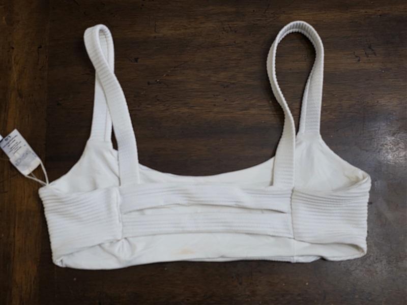 NWTD L*Space L Jess Cream Eco Chic Repreve CRM Bikini Swim Top 124661
