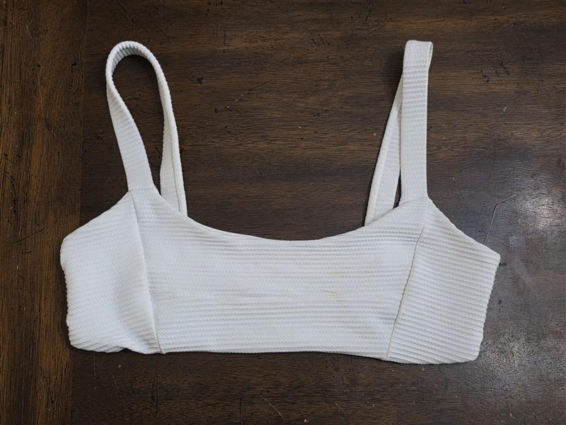 NWTD L*Space L Jess Cream Eco Chic Repreve CRM Bikini Swim Top 124661