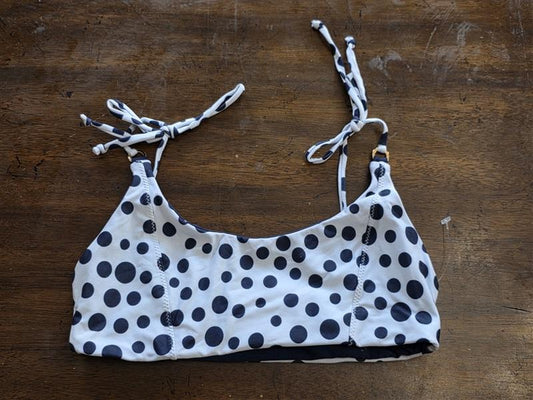 NWOT Pilyq S Polka Dot Tie Strap Bikini Swim Top 124662