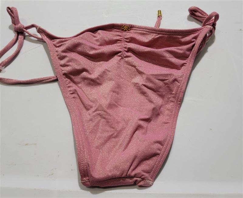 NWT Pilyq PQ L Namaste Glitter Tie Side Teeny Pink 120713