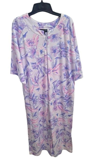 NWT Miss Elaine L Relax Purple Pink Interlock zip Robe 124692