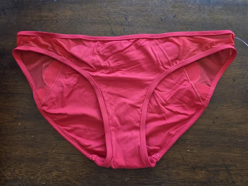 NWOT Seafolly 8 USA Red Petal Edge Bikini Bottom Swimsuit 124707