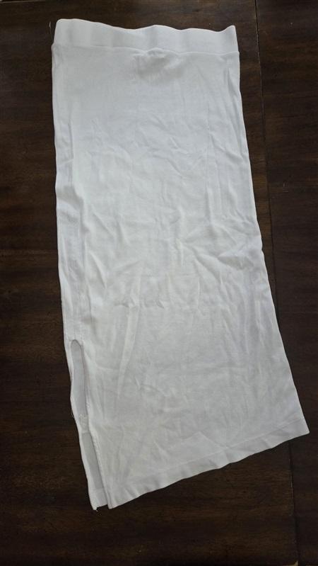 NWOT Michael Stars M Tube White Asymmetrical Skirt Stretch Knit 124757