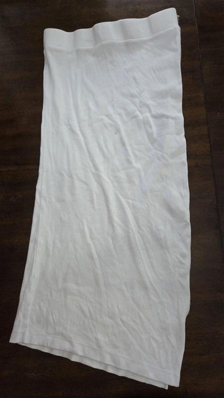 NWOT Michael Stars M Tube White Asymmetrical Skirt Stretch Knit 124757