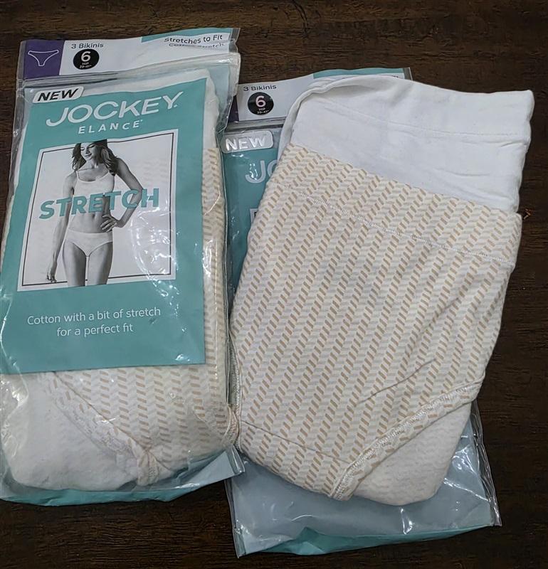 NEW in PKG Jockey Elance Stretch Bikini 5 PR Underwear sz 6 Multi Color 124775