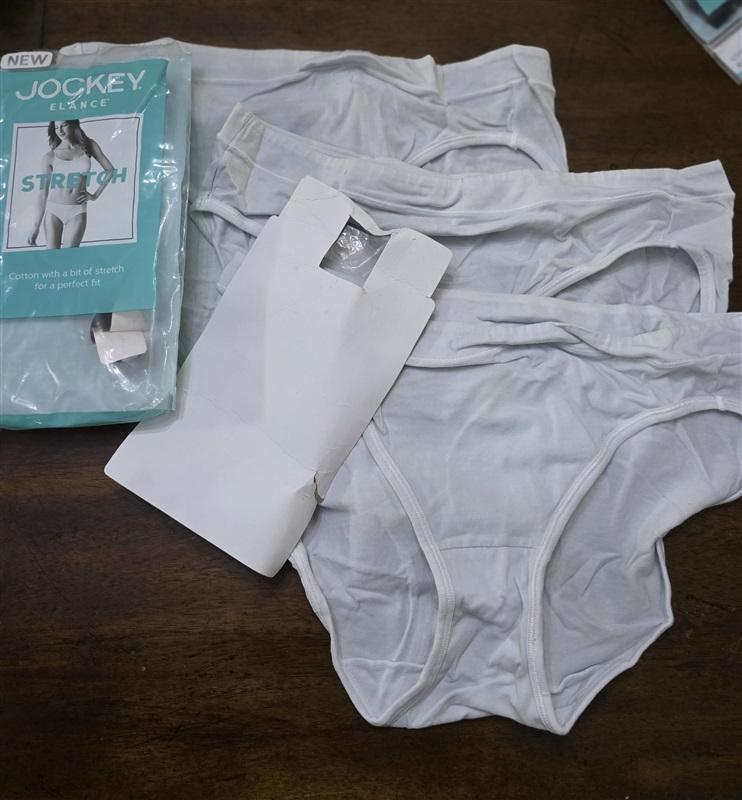 NWTD Jockey Elance Stretch Bikini 3 PR sz 8 Dove Gray Underwear 124783