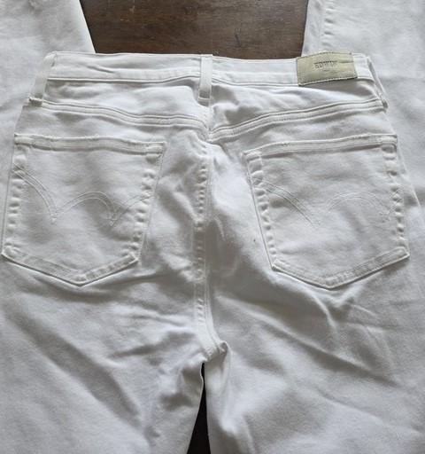 NWOT Edwin 27 Simone Slim White Distressed Mid Rise Ankle Jeans 124796
