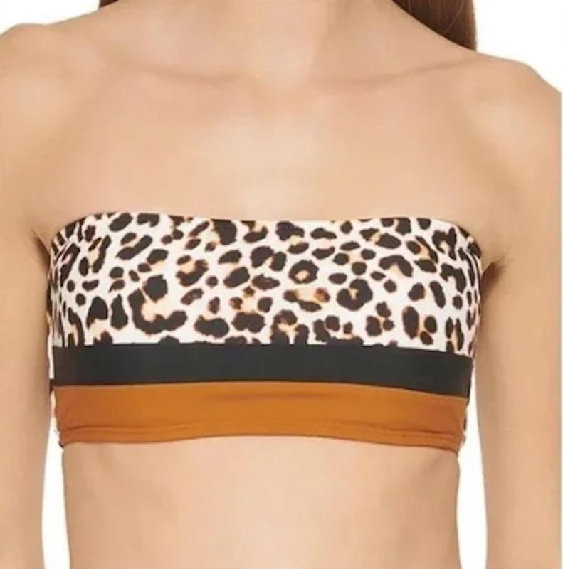 NWT DKNY XXL Animal Print Bikini Swim Top #106474