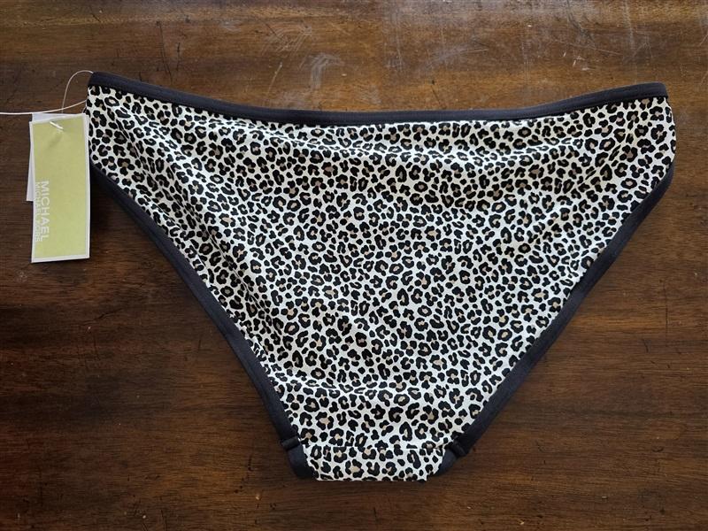 NWT Michael Kors S Classic Bikini Hipster Swim Bottom Animal Print 124810
