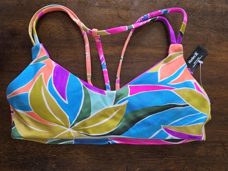 NWT Hurley Anthropologie XS Max Isla Bikini Geometric Top 124817