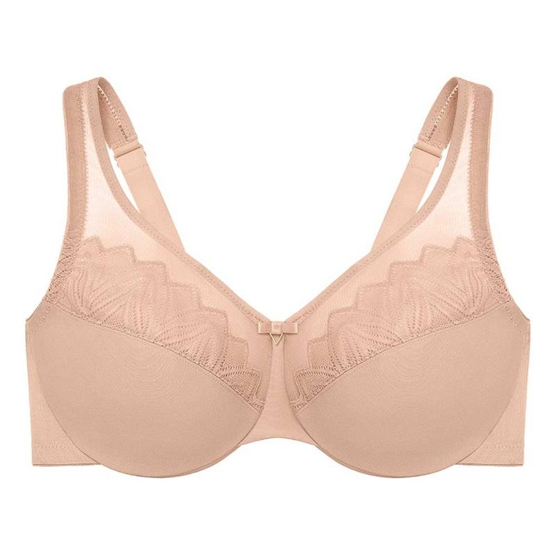 NWOT Glamorise 42C Wonderwire Minimizer Bra 9003 Beige 124818
